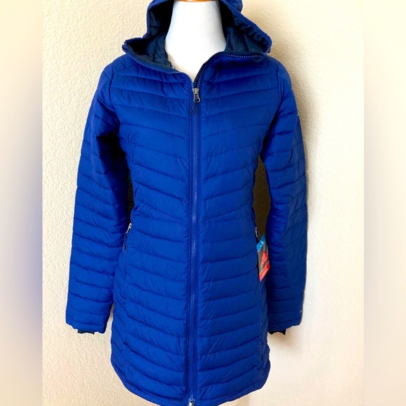 Columbia Puffer coat Omni Heat coat puffer blue coat size M hooded